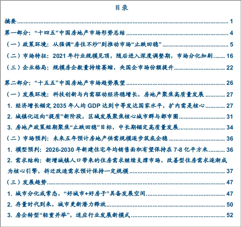 “十五五”中国住房需求空间测算（2026-2030）